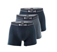 MUSTANG® MUSTANG Herren Retroshorts 3er Pack, Boxershorts, Pants, True Denim, mehrfarbig, M (Gr. Medium) Marine/ Blau/ Marine