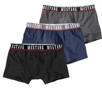 Mustang Herren Boxershort Retropants 3er Pack Unterwäsche, Größe:M, Farbe:Schwarz