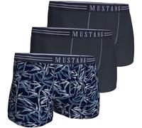 MUSTANG Herren Boxershorts Retropants 3er-Pack Navy/Bambus/Navy