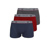 MUSTANG Herren Boxershorts Retropants 3er-Pack Rot/Navy/Anthrazit