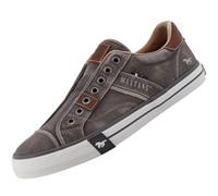 Slip-On Sneaker MUSTANG SHOES "Calogero", Herren, Gr. 49, dunkelgrau, Baumwolle, Schuhe, Slipper, Freizeitschuh, Halbschuh mit Kontrastnähten (13393706-49) dunkelgrau