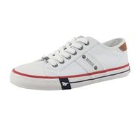 MUSTANG SHOES Sneaker Calogero Herren Größe 44 Weiß Baumwolle Schnürschuh Kontrastnähte