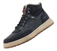 Winterboots MUSTANG SHOES "Puno", Herren, Gr. 45, blau (navy), Lederimitat, Textil, Basic, Schuhe Winterboots, High Top Sneaker, Schnürboots mit Warmfutter, Topseller (20704537-45) navy
