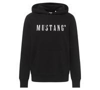 MUSTANG Herren Sweatshirt - Bronson, Hoodie, Kapuze, Logo, Bio-Baumwolle Schwarz S