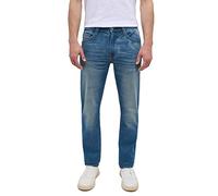 Slim-fit-Jeans MUSTANG "Herren Style Oregon Slim K", Herren, Gr. 34, Länge 32, blau (322 mittelblau), Denim/Jeans, 66% Baumwolle, 32% Polyester, 2% Elasthan, unifarben, slim fit, Jeans Slim-fit-Jeans