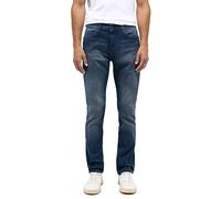 Slim-fit-Jeans MUSTANG "Herren Style Vegas Slim", Herren, Gr. 38, Länge 32, blau (783 mittelblau), Denim/Jeans, 94% Baumwolle, 4% Elastomultiester, 2% Elasthan, unifarben, slim fit, Jeans Slim-fit-Jea