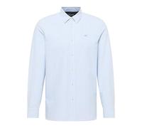 Langarmhemd MUSTANG "Herren Style Edinburg", Herren, Gr. L, US-Größen, blau (blau 12801), Twill, 100% Baumwolle, gestreift, slim fit, Hemden (16106049-L) blau 12801