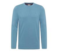Langarmshirt MUSTANG "Herren Style Arlington", Herren, Gr. M, blau, Jersey, 100% Baumwolle, Rundhals, Shirts (85833330-M) blau
