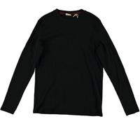 Mustang Langarmshirt Arlington in Dunkelblau aus Bio Baumwolle L Slim Fit