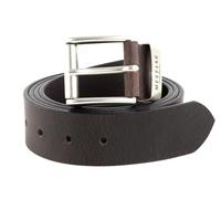 MUSTANG Herren Ledergürtel MG2104R04Z 40mm Gürtelbreite Braun Schwarz 120-130cm, Größe:125cm, Farbe:Dunkelbraun (0680)