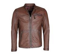 Lederjacke MUSTANG "31020238", Herren, Gr. XL, braun (brandy), Obermaterial: 100% Lammleder; Innenfutter: 60% Baumwolle, 40% Polyester; Füllung: 100% Polyester; Ärmelfutter: 100% Polyester, Jacken (59