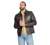Lederjacke MUSTANG "31021630" Gr. L, braun (dark brown) Herren Jacken Übergangsjacken (49699714-L)