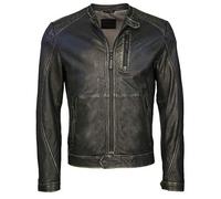 Lederjacke MUSTANG "Flinders" Gr. M, schwarz (black) Herren Jacken Übergangsjacken (67381607-M)
