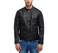 MUSTANG Lederjacke »Max« mit Reißverschluss und Stehkragen, black