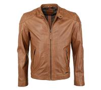 MUSTANG Lederjacke »Max« mit Reißverschluss und Stehkragen, cognac