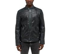 Lederjacke MUSTANG "Whyte", Herren, Gr. L, schwarz, Obermaterial: 100% Lamm, Leder / Innenfutter: 100% Baumwolle / Ärmelfutter: 100% Polyester, ohne Bündchen, Jacken (85622305-L) schwarz