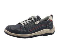 MUSTANG Herren Low-Top Sneaker, Männer Halbschuhe,schnürschuhe,schnürer,straßenschuhe,Strassenschuhe,Sportschuhe,Blau,44 EU