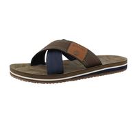 MUSTANG Herren Pantolette mit Cross-Over-Riemen und Lederdecksohle 26M0221002, Größe:45 EU, Farbe:Grün