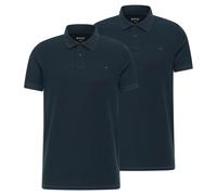 MUSTANG Herren Poloshirt 2er Pack - Palco, Knit Piqué, Baumwolle, einfarbig Dunkelblau / XL XL Blau
