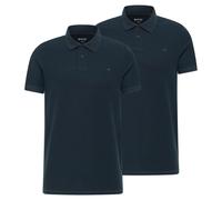 MUSTANG Herren Poloshirt 2er Pack - Palco, Knit Piqué, Bio-Baumwolle, einfarbig Dunkelblau XL