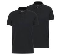 MUSTANG Herren Poloshirt 2er Pack - Palco, Knit Piqué, Bio-Baumwolle, einfarbig XXL Schwarz