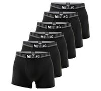MUSTANG Herren Retroshorts 6er Pack, Boxershorts, Pants, True Denim Schwarz L (Gr. Large)