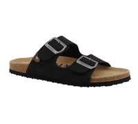 MUSTANG Herren Schuhe Pantoletten Sandalen in Wildlederoptik Sommerschuhe Alltag Urlaub 26M0341001 Black (00001) 42