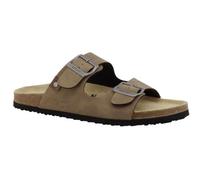 MUSTANG Herren Schuhe Pantoletten Sandalen in Wildlederoptik Sommerschuhe Alltag Urlaub 26M0341001 Beige (00006) 42
