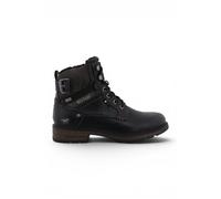 Mustang Herren Schwarze Kunstleder Winter Schnür-Stiefeletten - M0021001 EU45
