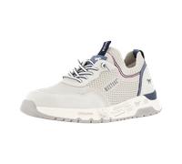 MUSTANG Herren Low-Top Sneaker, Männer Halbschuhe,straßenschuhe,Strassenschuhe,Sportschuhe,Freizeitschuhe,Turnschuhe,Cremefarben,43 EU