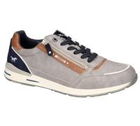 Sneaker MUSTANG SHOES Gr. 42, grau (grau, navy) Herren Schuhe Schnürhalbschuhe mit Außenreißverschluss, Freizeitschuh, Halbschuh, Schnürschuh (99895156-42)