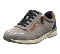 Sneaker MUSTANG SHOES Gr. 46, grau (grau, navy) Herren Schuhe Schnürhalbschuhe mit Außenreißverschluss, Freizeitschuh, Halbschuh, Schnürschuh (99895156-46)