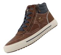 MUSTANG Sneaker Masha Herren Schnürboots mit Reißverschluss Lederimitat Braun Gr. 42