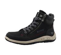 Schnürboots MUSTANG SHOES "Benedetto", Herren, Gr. 43, schwarz, Lederimitat, Basic, Schuhe Schnürboots, High Top Sneaker, Schnürboots mit Reißverschluss (61477331-43) schwarz