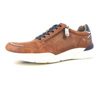 MUSTANG Herren Sneaker Schnürschuh elegant mit Reißverschluss zeitlos 4138-309, Größe:41 EU, Farbe:Braun