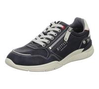 MUSTANG Herren Sneaker Schnürschuh elegant mit Reißverschluss zeitlos 4138-309, Größe:41 EU, Farbe:Blau