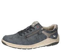 MUSTANG Herren Sneaker Schnürung Reißverschluss 4160-307, Größe:44 EU, Farbe:Blau