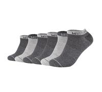 Mustang Herren Sneakersocken, 6er Pack - Casual Organic Cotton Sneaker, uni Dunkelgrau Mix 43-46