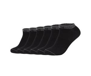 Mustang Herren Sneakersocken, 6er Pack - Casual Organic Cotton Sneaker, uni Schwarz 43-46
