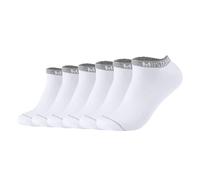 Mustang Herren Sneakersocken, 6er Pack - Casual Organic Cotton Sneaker, uni Weiß 39-42
