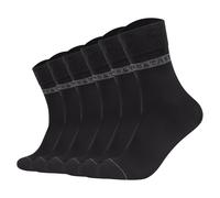 Mustang Herren Socken, 6er Pack - Casual Organic Cotton Socks, Crew Socken, uni 39-42 Schwarz