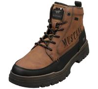 Winterboots MUSTANG SHOES "Peppin", Herren, Gr. 42, braun (cognac), Lederimitat, kontrastfarbene Details, modisch, Schuhe, Schnürboots, Trekkingboots mit TEX-Ausstattung (98077661-42) cognac