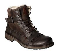 Mustang Herren Stiefelette Lederimitat/Textil Dunkelbraun Warmfutter Größe 44