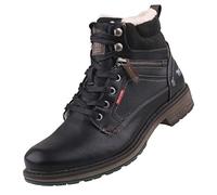 MUSTANG® Lederimitat Stiefelette, schwarz, 44 Schwarz