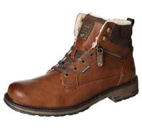MUSTANG® Lederimitat Stiefelette, braun, 44 Cognac