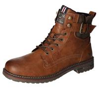 Mustang Herren Schnürboots aus Kunstleder cognac 41