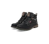 MUSTANG® Lederimitat Stiefelette, schwarz, 44 Schwarz