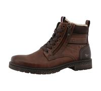 Winterstiefelette MUSTANG SHOES "Midor", Herren, Gr. 41, braun, Lederimitat, Textil, used, Basic, Schuhe, Schnürstiefel, Winterstiefel mit Warmfutter (79904601-41) braun