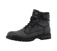 Winterboots MUSTANG SHOES "Marcas", Herren, Gr. 44, grau (dunkelgrau), Lederimitat, Basic, Schuhe Winterboots, Business Stiefel, Boots mit Warmfutter (56381658-44) dunkelgrau