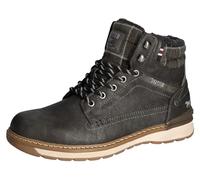 MUSTANG Herren Stiefelette Schnürboot Warmfutter gepolsterter Schaft 4141-610, Größe:44 EU, Farbe:Schwarz